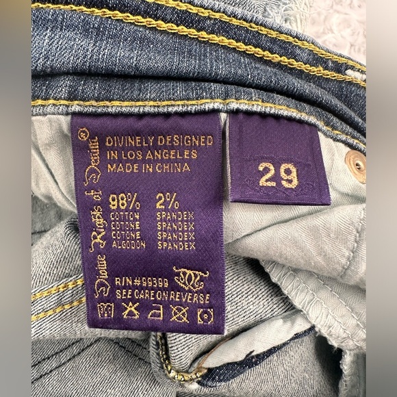 Divine Rights of Denim Distressed Holey Skinny Jeans - Picture 6 of 6